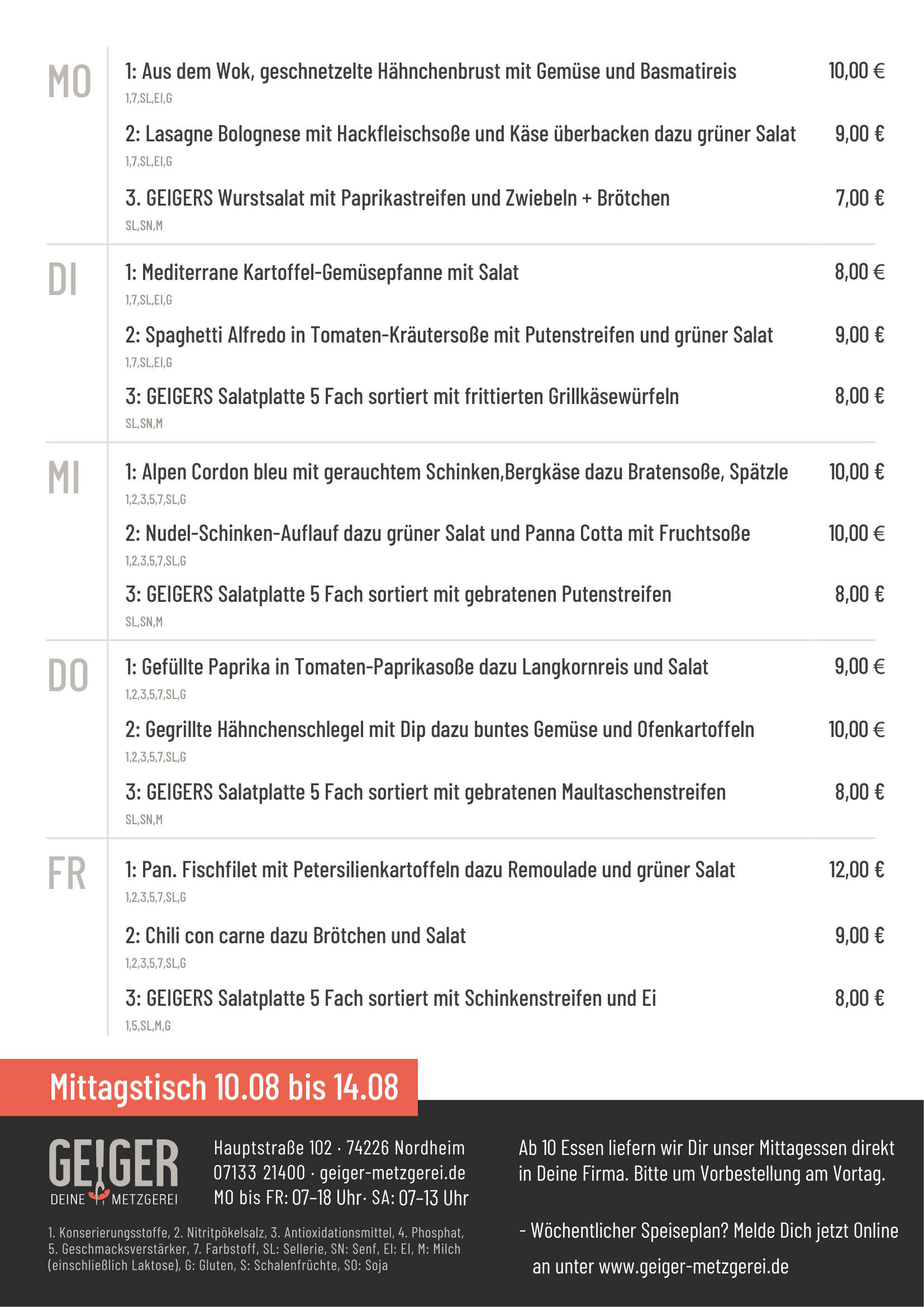 MITTAGSTISCH NORDHEIM