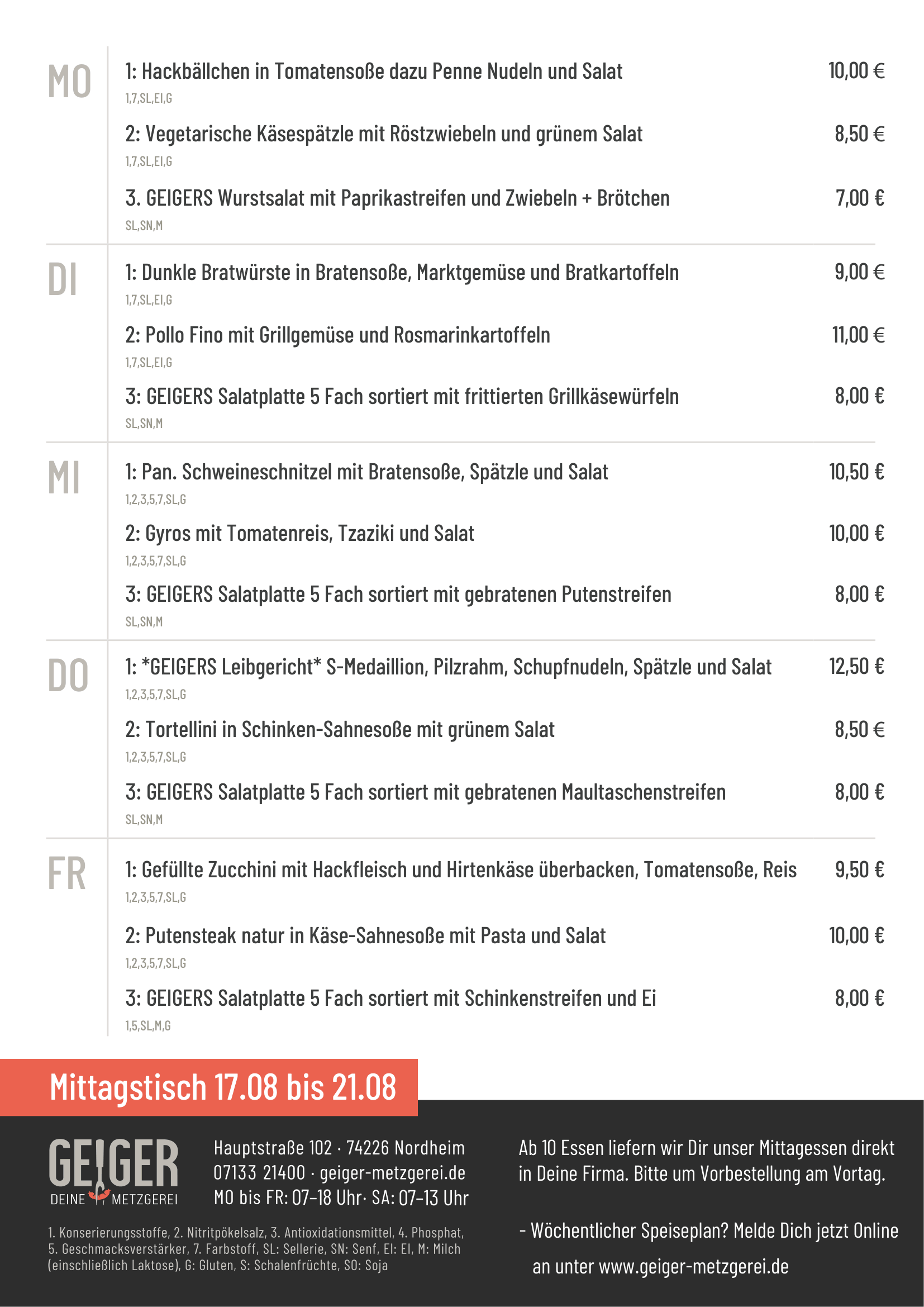 MITTAGSTISCH NORDHEIM