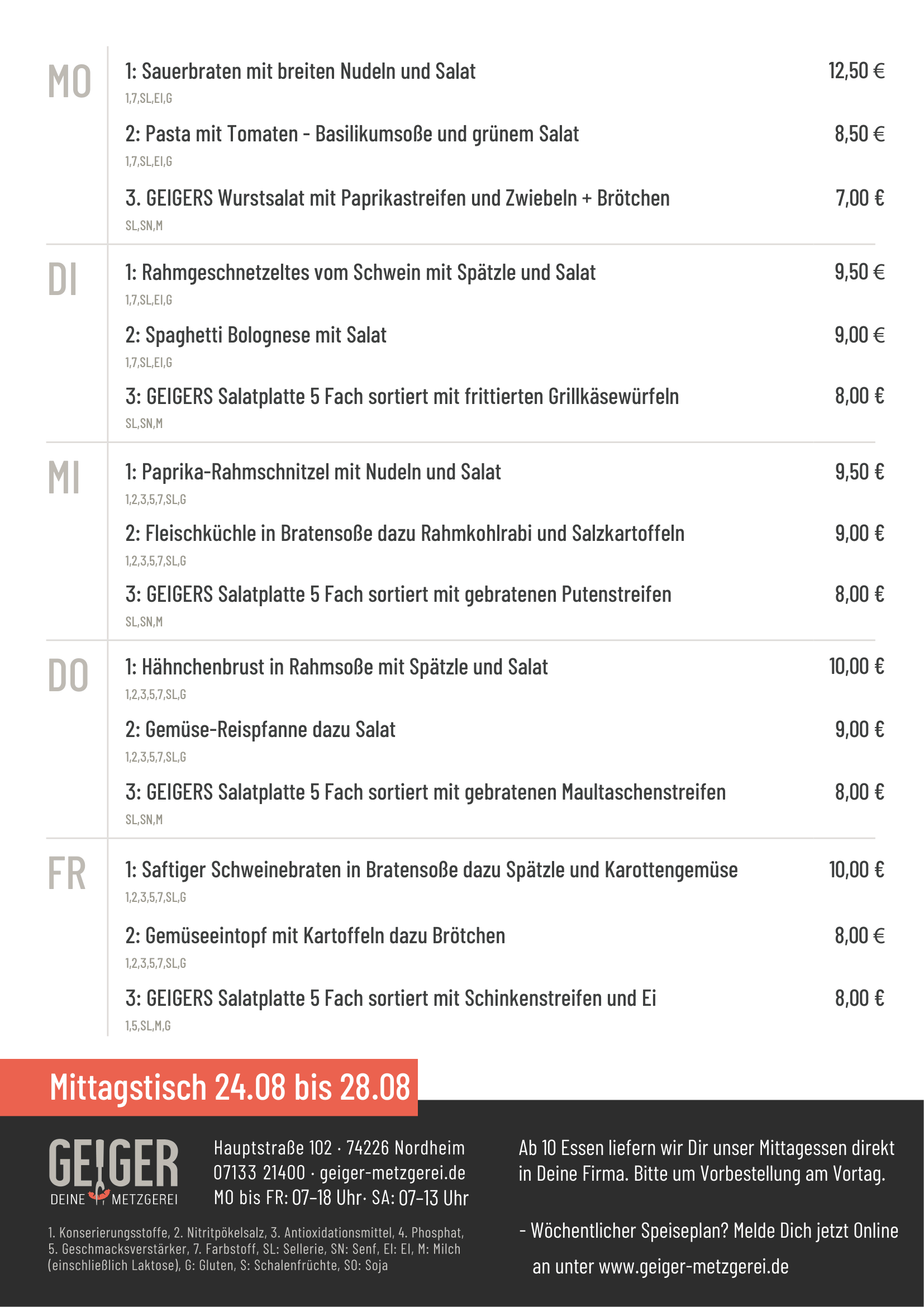 MITTAGSTISCH NORDHEIM