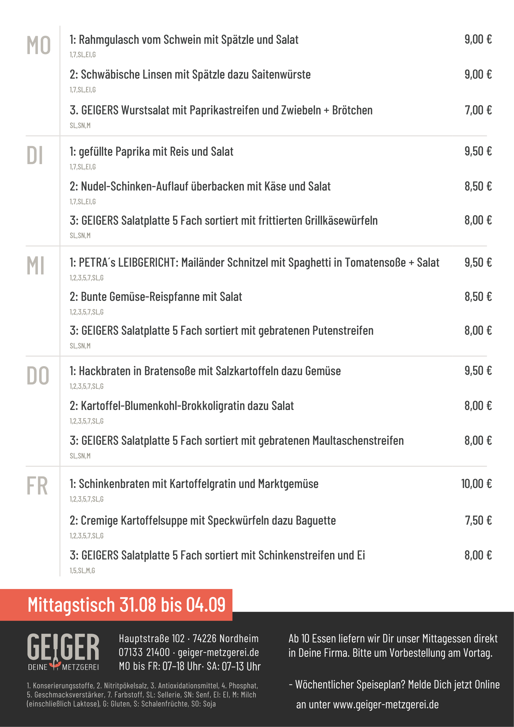 MITTAGSTISCH NORDHEIM