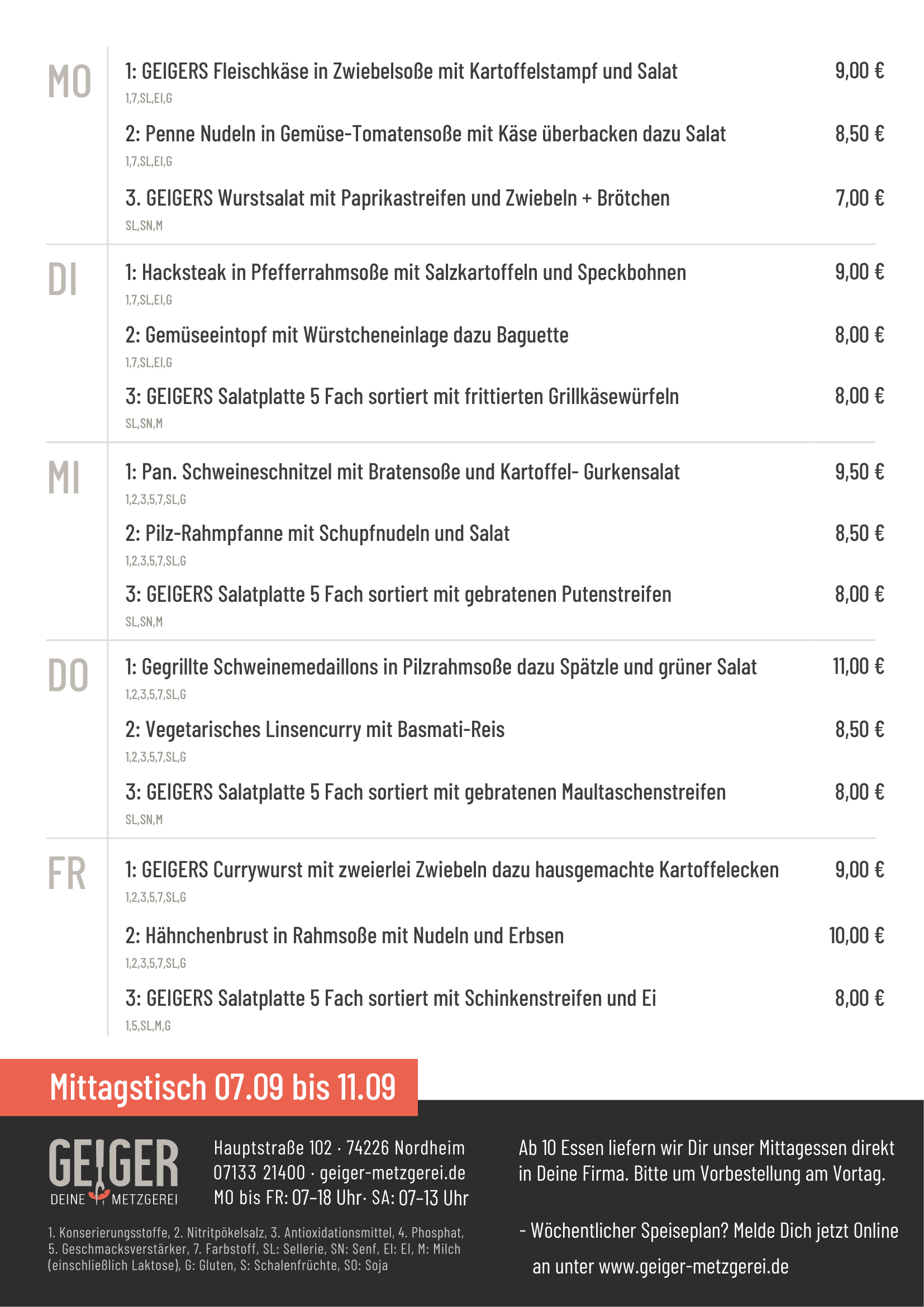 MITTAGSTISCH NORDHEIM