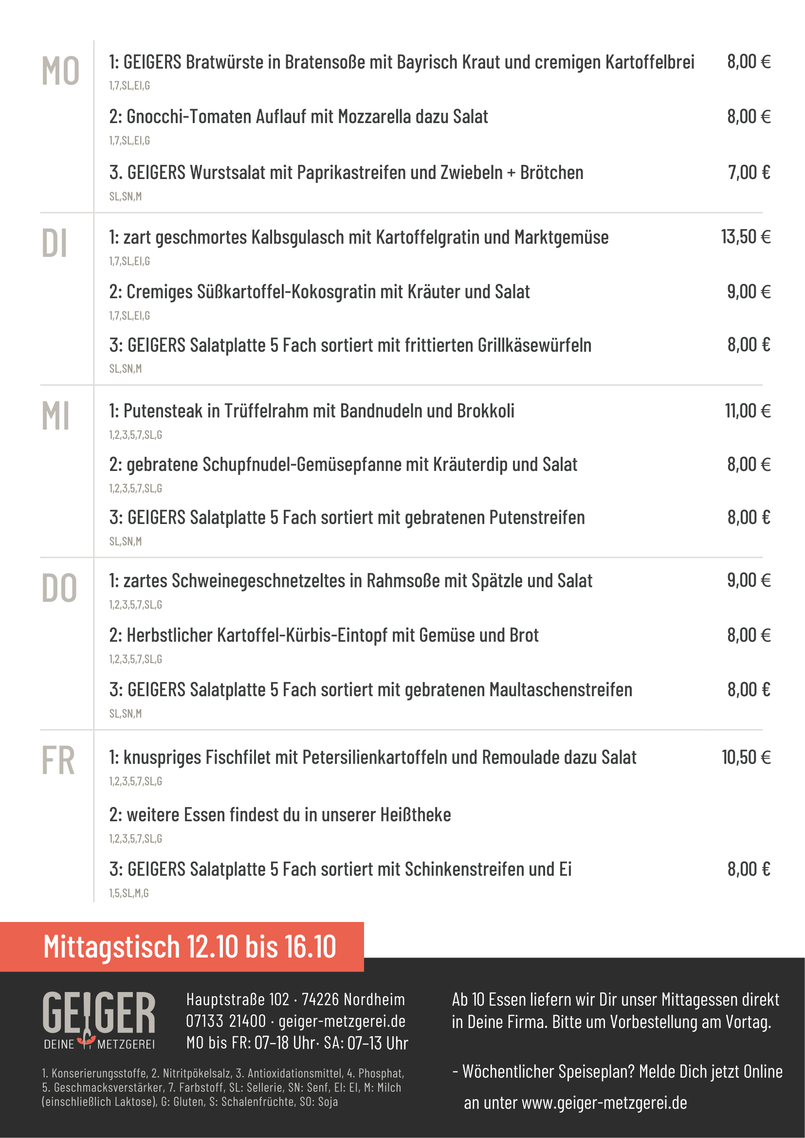 MITTAGSTISCH NORDHEIM