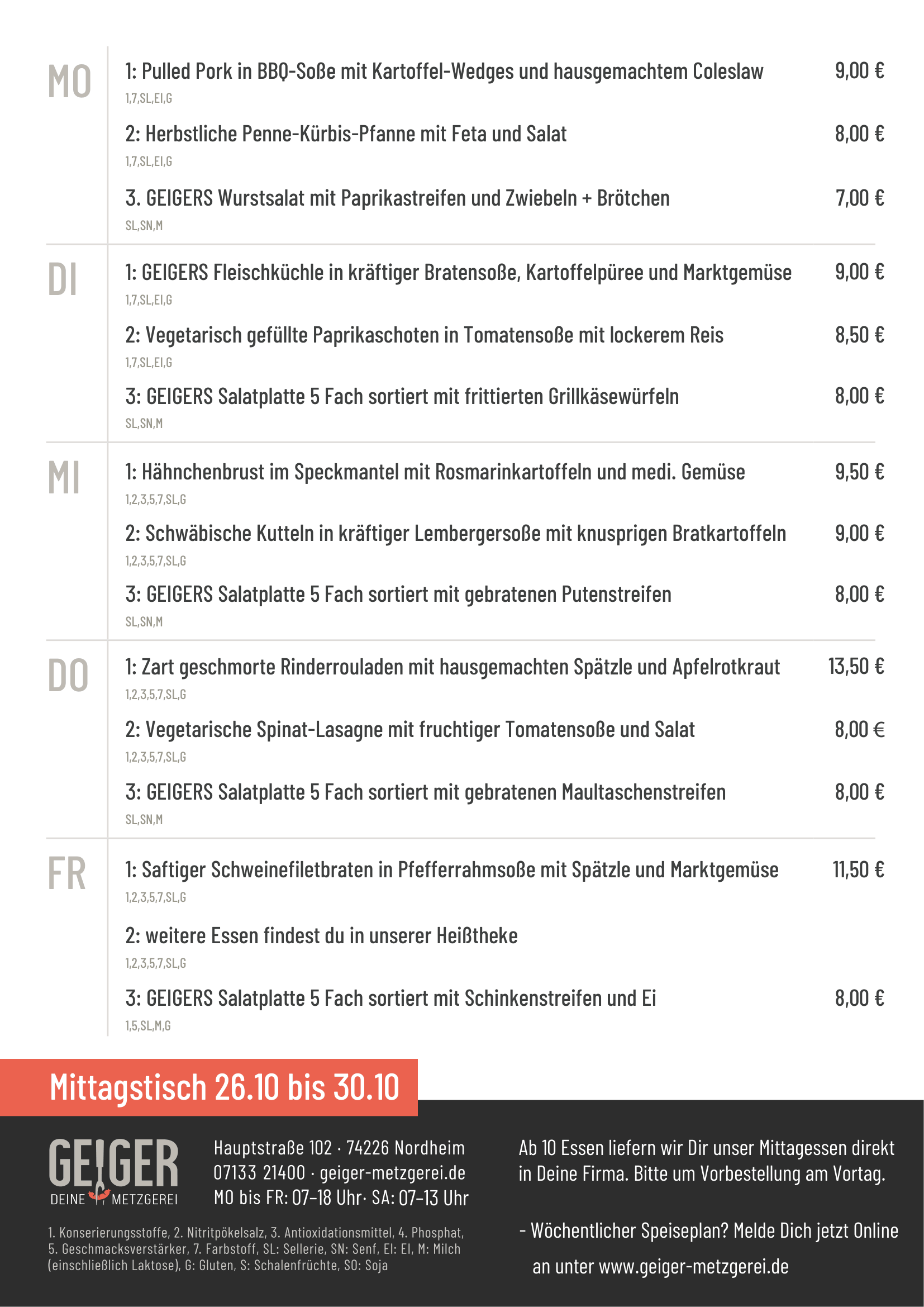 MITTAGSTISCH NORDHEIM